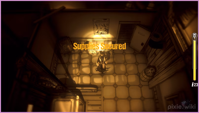 The safehouse elevator return point.