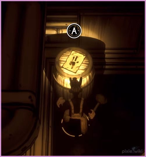 A collectible handprint on a wall in the Tunnels.