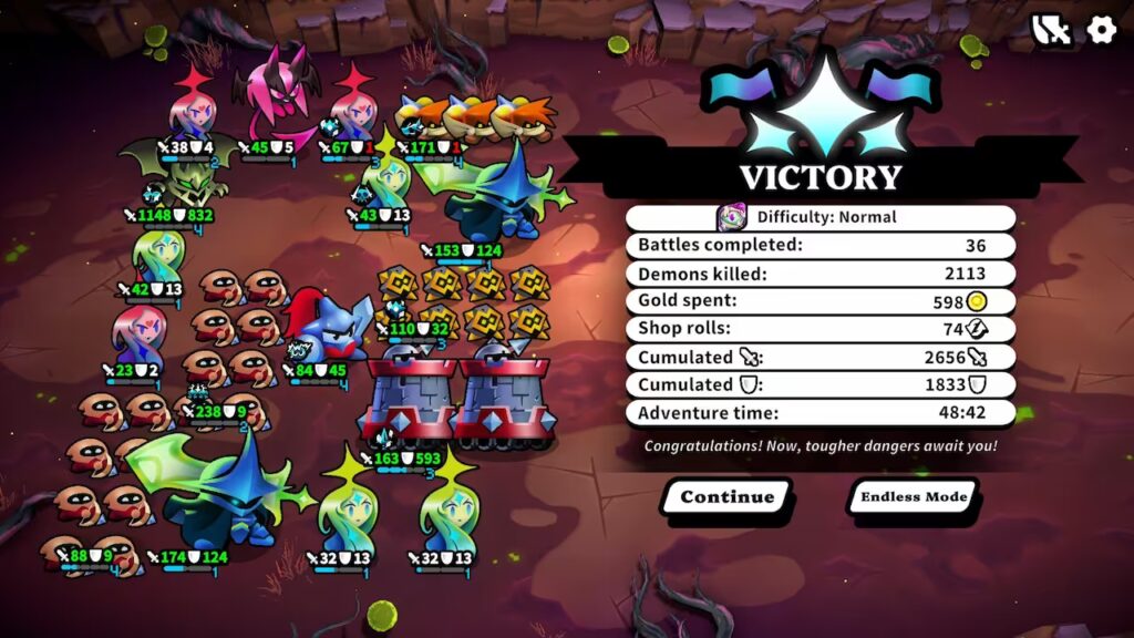 in-game screenshot showing all troops in knightica game