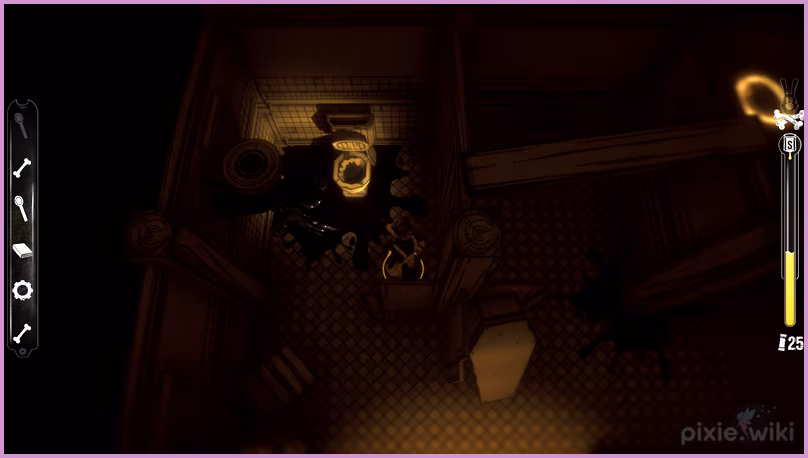 The completed dance step chart in the safehouse.