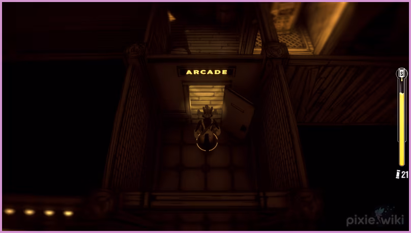 The key dropped by the robot boss, used to unlock the arcade.